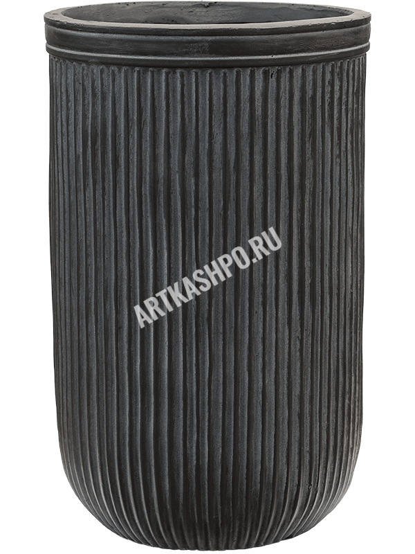 Кашпо Baq Vertical Rib Cylinder Anthracite