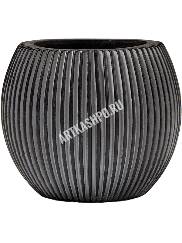 Кашпо Capi Nature Groove Vase Ball Black