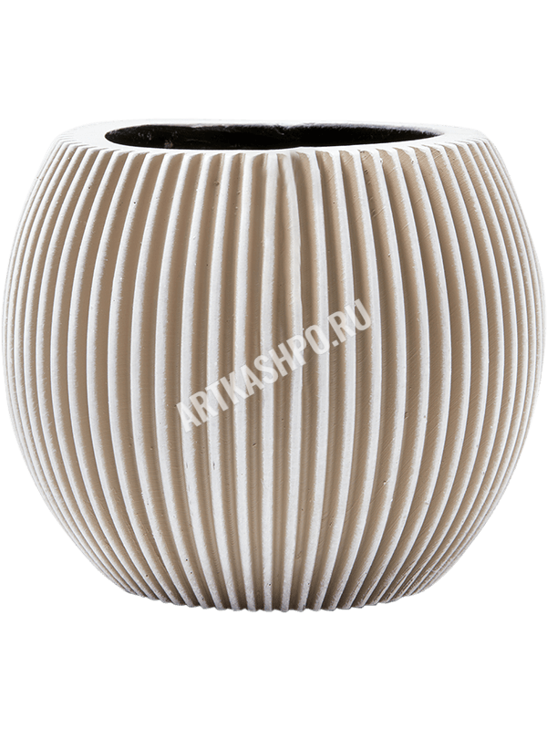 Кашпо Capi Nature Groove Vase Ball Ivory