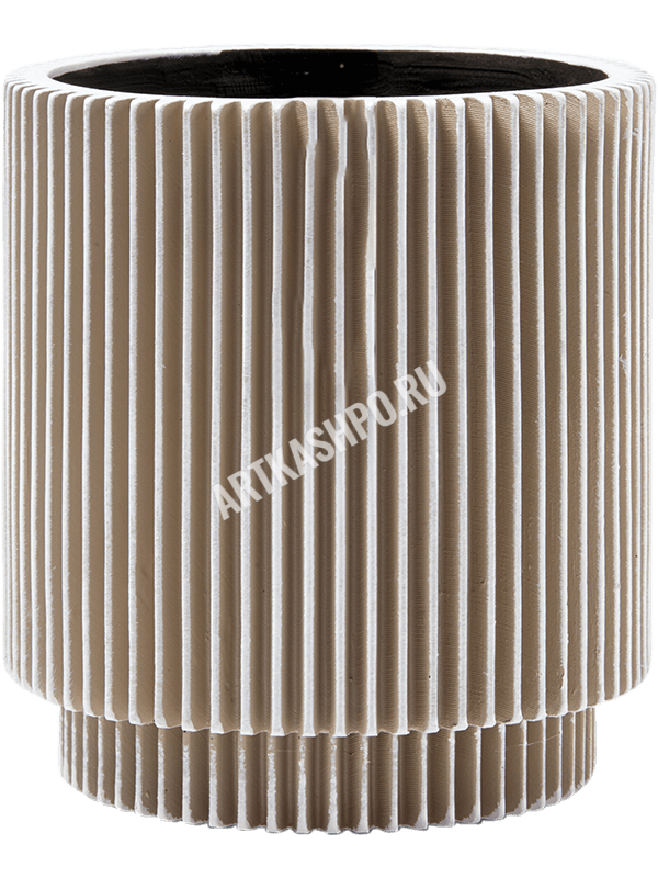 Кашпо Capi Nature Groove Vase Cylinder Ivory