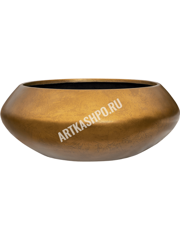 Кашпо Baq Metallic Silver leaf Bowl Ufo Matt Honey