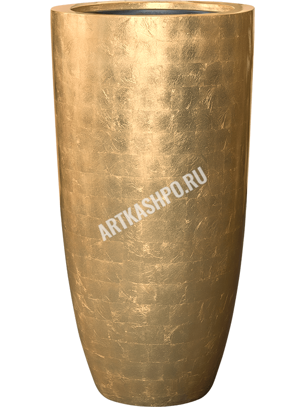 Кашпо Baq Metallic Silver leaf Partner Glossy Gold (с внутренним горшком)