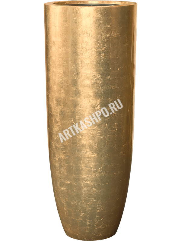Кашпо Baq Metallic Silver leaf Partner Glossy Gold (с внутренним горшком)