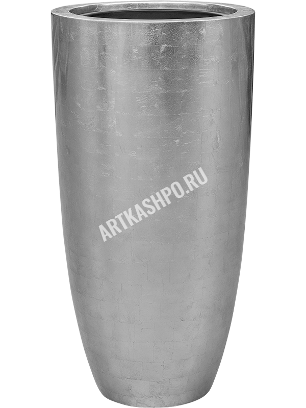 Кашпо Baq Metallic Silver leaf Partner Glossy Silver (с внутренним горшком)