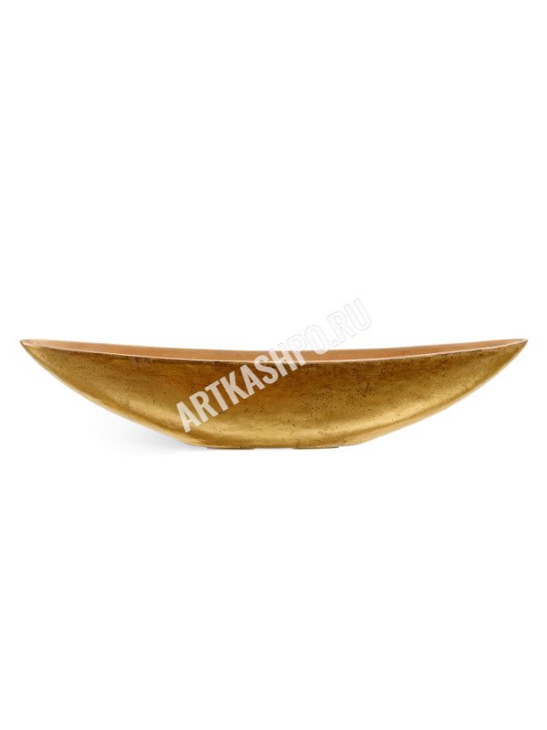 Кашпо TREEZ Effectory Metal Лодка Сусальное золото