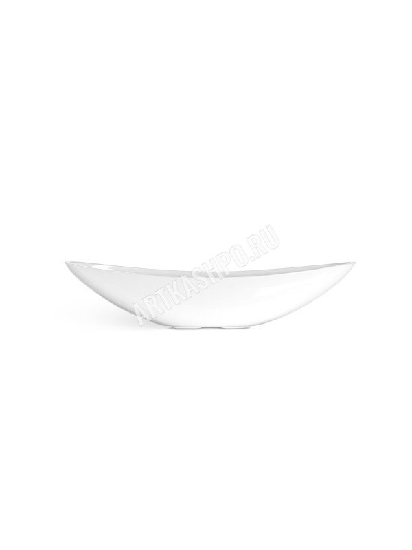 Кашпо-ваза TREEZ Effectory Gloss Лодка длинная Белый глянцевый лак