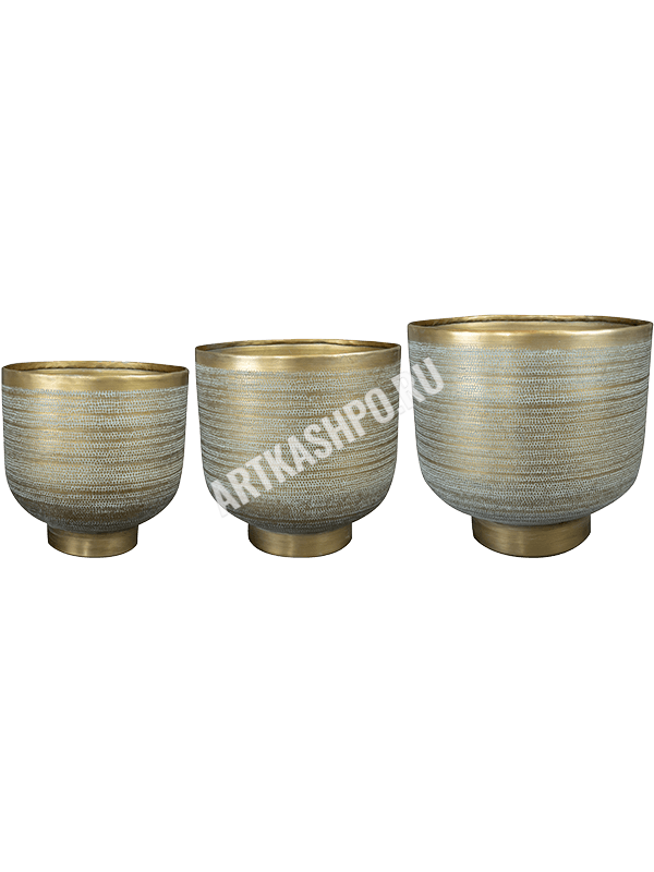Кашпо Jara Pot Antique Brass (комплект 3 шт.)
