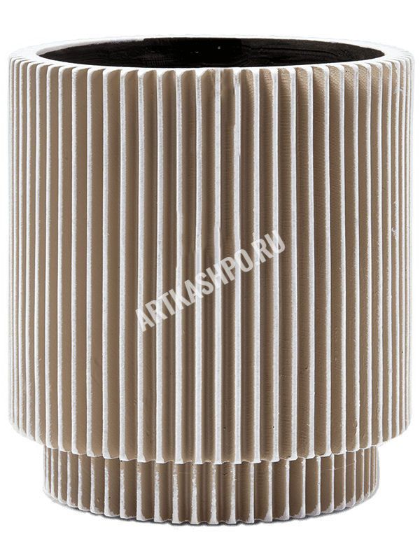 Кашпо Capi Nature Groove Vase Cylinder Ivory