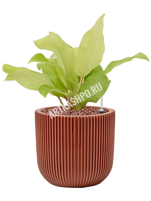 Кашпо Capi Nature Groove Special Planter Ball Merlot Red