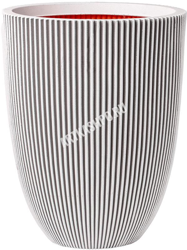 Кашпо Capi Nature Groove NL Vase Elegant Low Ivory