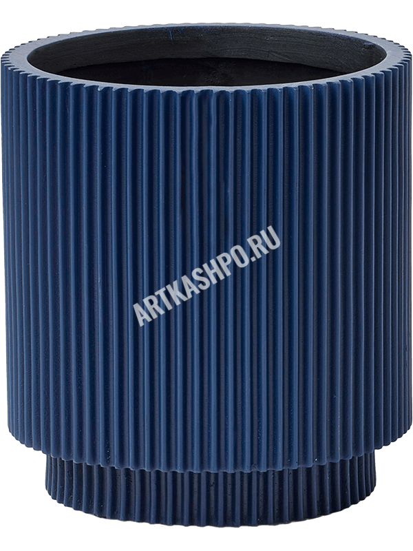 Кашпо Capi Nature Groove Special Vase Cylinder Dark Blue