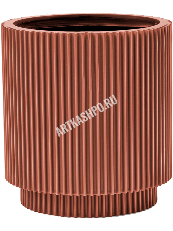 Кашпо Capi Nature Groove Special Vase Cylinder Merlot Red