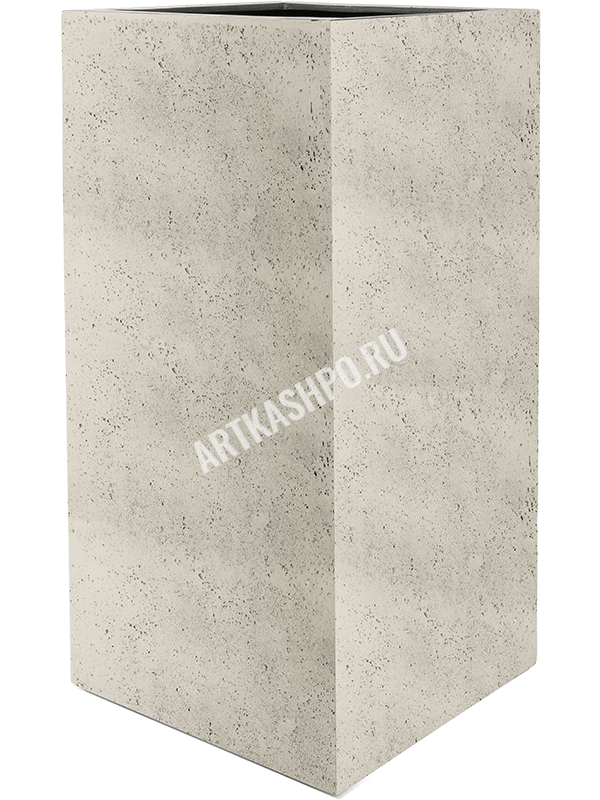 Кашпо Grigio High Cube Antique White Concrete
