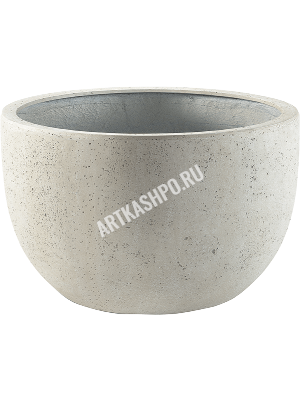 Кашпо Grigio New Egg Pot Low Antique White Concrete
