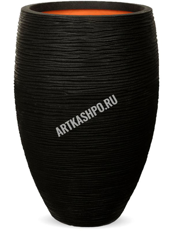 Кашпо Capi Nature Rib NL Vase Elegant Deluxe Black