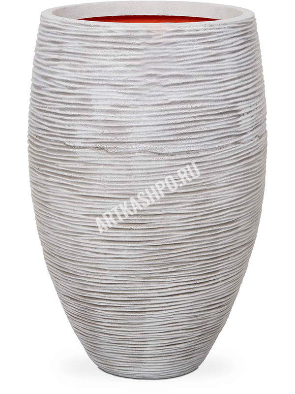 Кашпо Capi Nature Rib NL Vase Elegance Deluxe Ivory