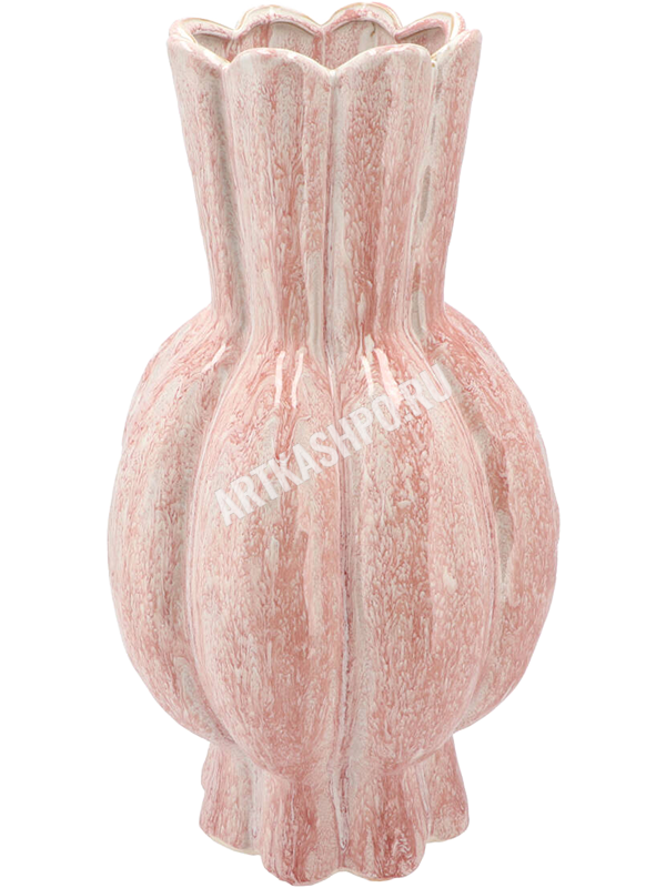 Ваза высокая Garlic Pink Active Glaze