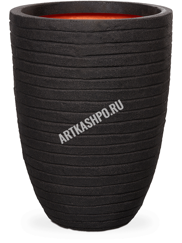 Кашпо Capi Nature Row NL Vase Elegant Low Black