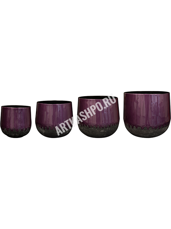 Кашпо Ninthe Pot Metallic Purple (комплект 4 шт.)
