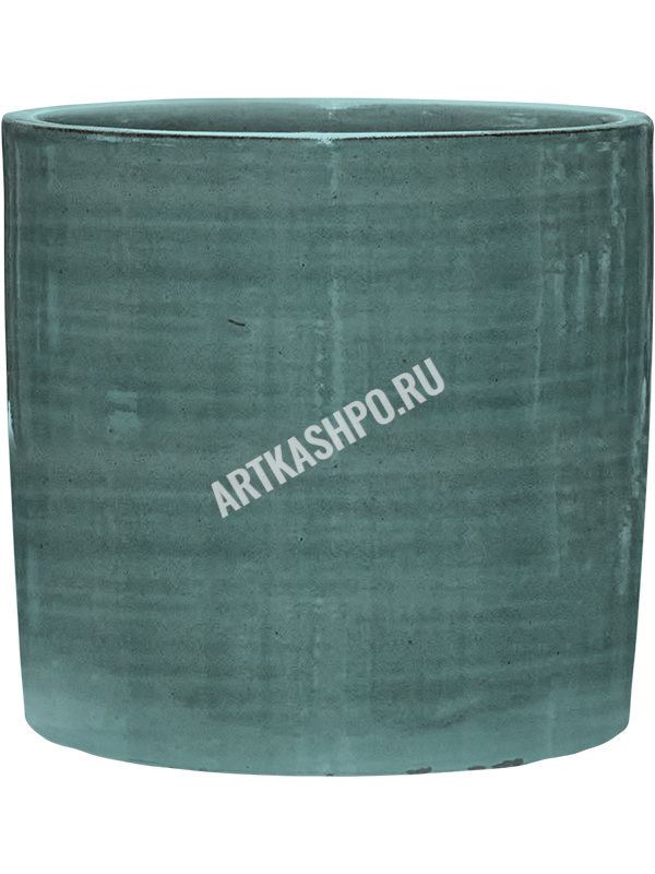 Кашпо Plain Striped Cylinder Aqua