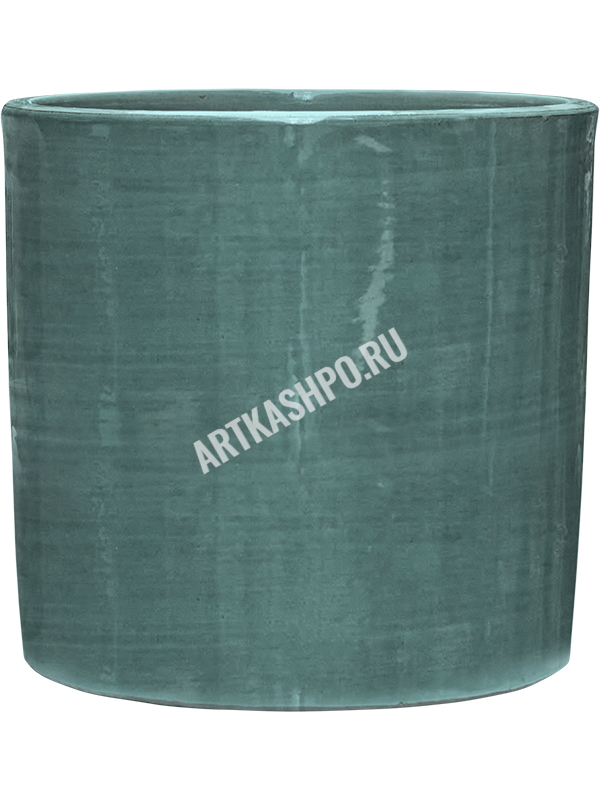Кашпо Plain Striped Cylinder Aqua