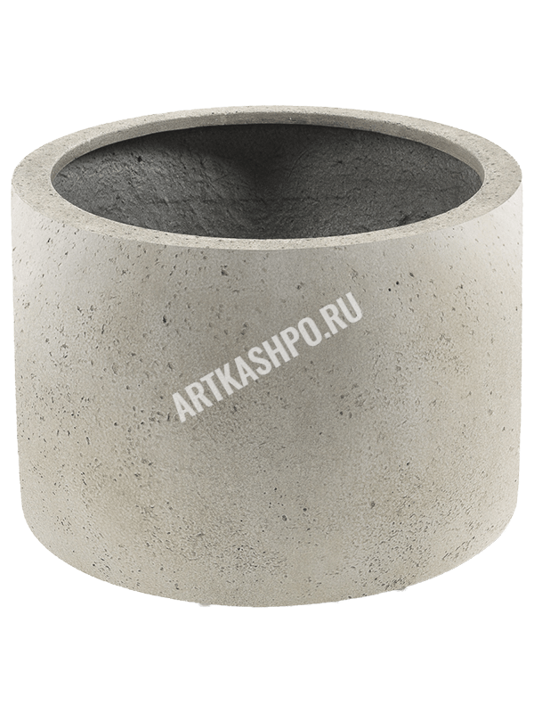 Кашпо Grigio Cylinder Antique White Concrete