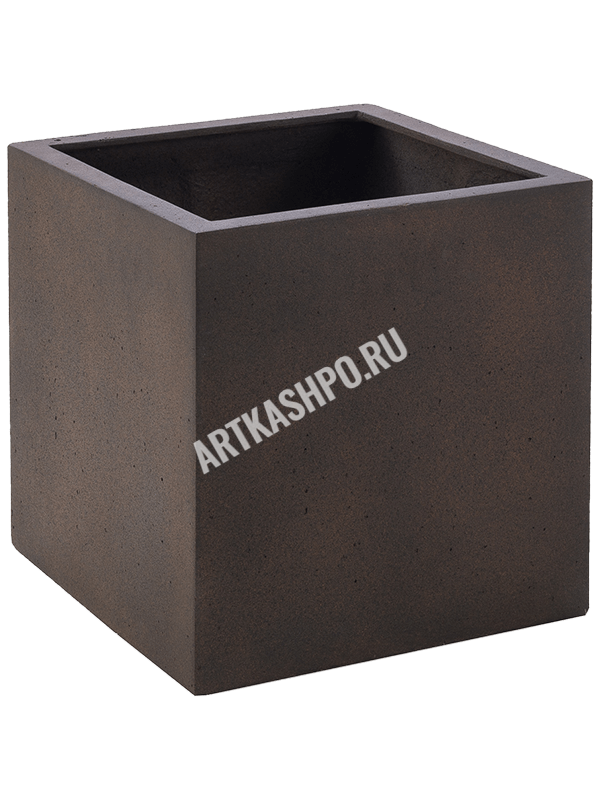 Кашпо Grigio Cube Rusty Iron Concrete