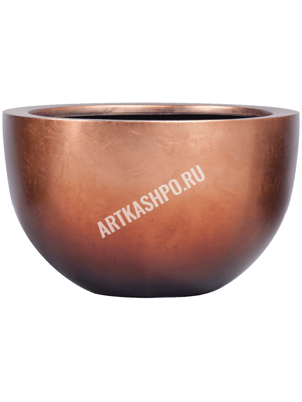 Кашпо Baq Metallic Silver leaf Bowl matt copper