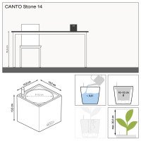 Размеры кашпо Canto Stone 14