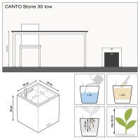 Размеры кашпо Canto Stone Low 30