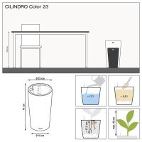 Размеры кашпо Cilindro Color 23
