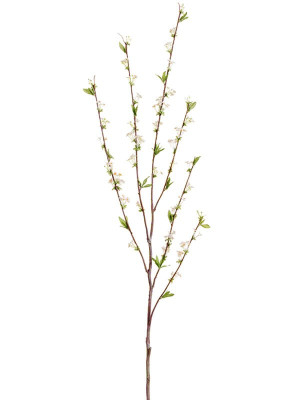 Ветка спиреи белая средняя искусственная Ветка спиреи белая средняя искусственная