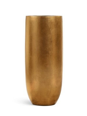 Кашпо TREEZ Effectory Metal Высокий округлый конус Сусальное золото