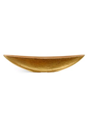 Кашпо TREEZ Effectory Metal Лодка длинная Сусальное золото
