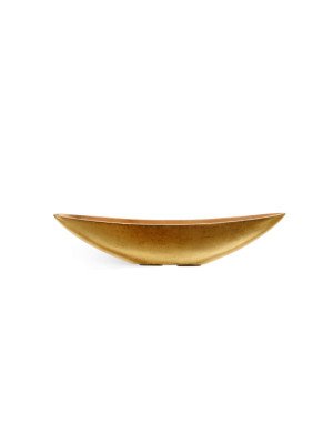 Кашпо TREEZ Effectory Metal Лодка длинная Сусальное золото