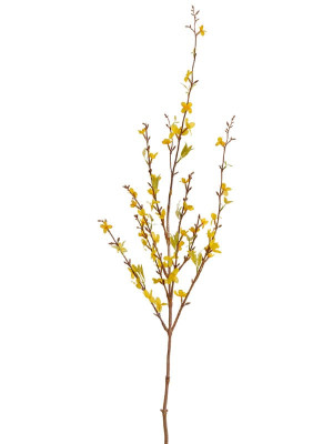 Ветка форзиции с жёлтыми цветами малая искусственная