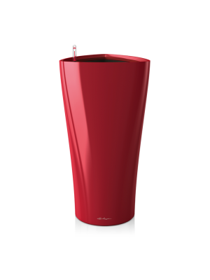 Кашпо Lechuza Delta Premium ярко-красное глянцевое 30