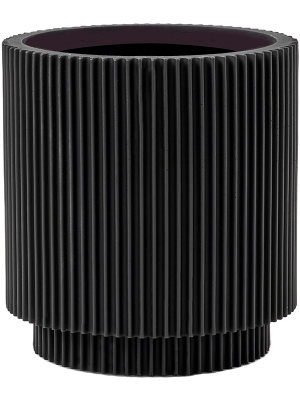 Кашпо Capi Nature Groove Vase Cylinder Intense Black