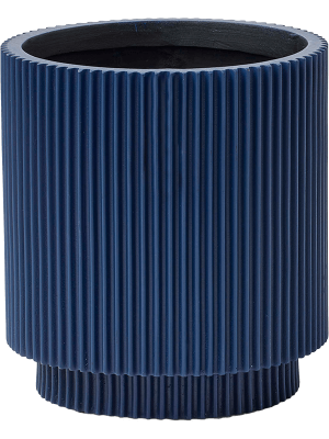 Кашпо Capi Nature Groove Special Vase Cylinder Dark Blue