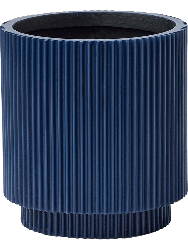 Кашпо Capi Nature Groove Special Vase Cylinder Dark Blue