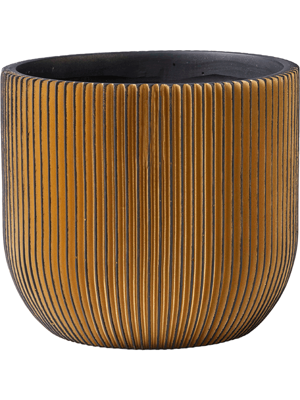 Кашпо Capi Nature Groove Planter Ball Black Gold