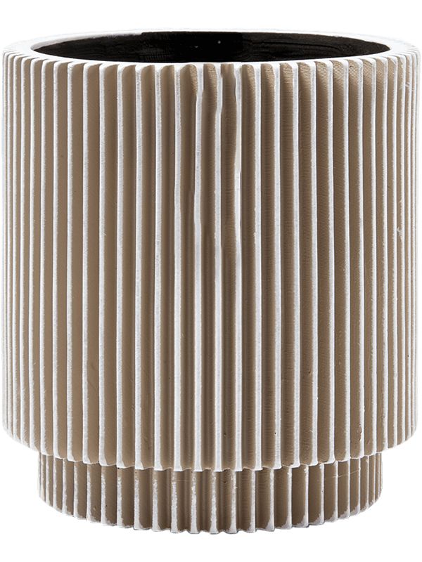 Кашпо Capi Nature Groove Vase Cylinder Ivory