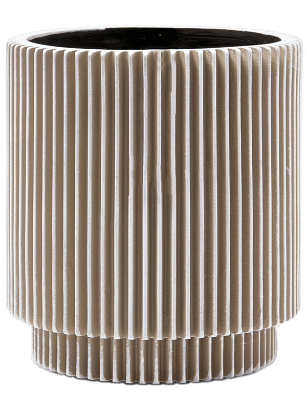 Кашпо Capi Nature Groove Vase Cylinder Ivory