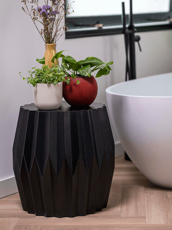 Кашпо Capi Nature Groove Special Vase Ball Merlot Red