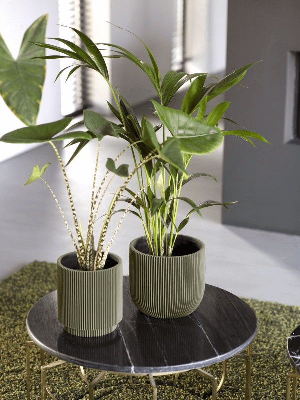 Кашпо Capi Nature Groove Special Vase Cylinder Green