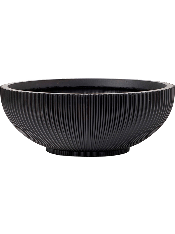 Кашпо Capi Nature Groove Bowl Intense Black