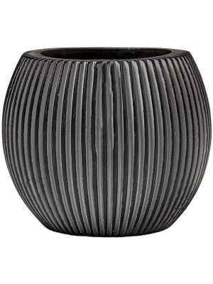 Кашпо Capi Nature Groove Vase Ball Black