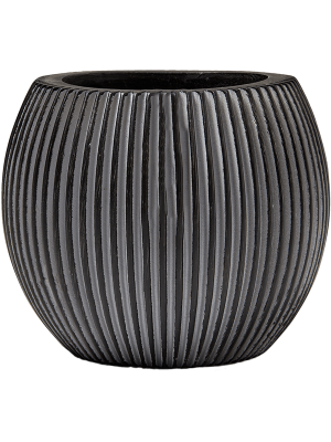 Кашпо Capi Nature Groove Vase Ball Black