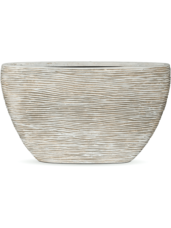 Кашпо Capi Nature Rib Planter Oval Ivory