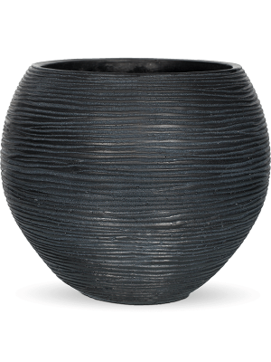 Кашпо Capi Nature Rib Vase Ball Black